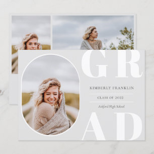 GRAD Rounded Foto Frame Abschluss Einladung