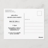 GRAD Rounded Foto Frame Abschluss Einladung Postkarte (Rückseite)