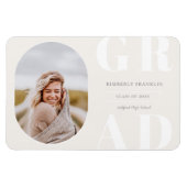 GRAD Rounded Foto Frame Abschluss Magnet (Horizontal)