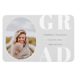 GRAD Rounded Foto Frame Abschluss Magnet