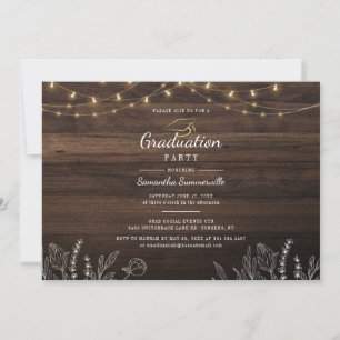 Grad Rustic Script Class of 2022 Graduation Party Einladung