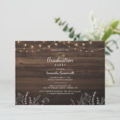 Grad Rustic Script Class of 2022 Graduation Party Einladung (Stehend Vorderseite)