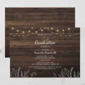 Grad Rustic Script Class of 2022 Graduation Party Einladung (Vorne/Hinten)