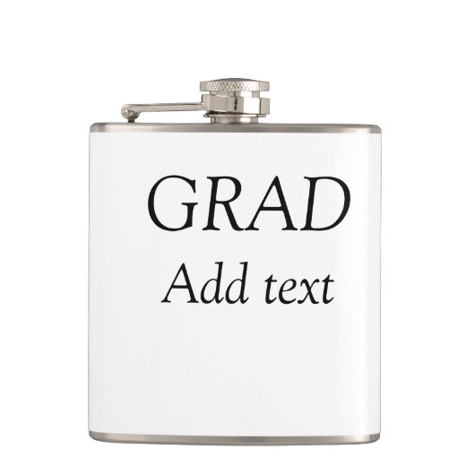 Grad schlicht minimaler Abschluss elegante moderne Flachmann (Vorderseite)