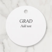 Grad schlicht minimaler Abschluss elegante moderne Geschenkanhänger (Rückseite)