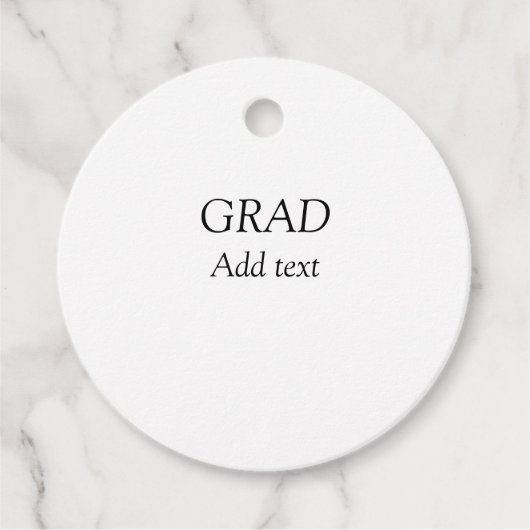 Grad schlicht minimaler Abschluss elegante moderne Geschenkanhänger (Vorderseite)