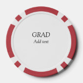 Grad schlicht minimaler Abschluss elegante moderne Pokerchips (Rückseite)