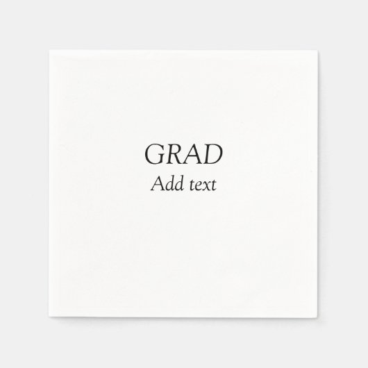 Grad schlicht minimaler Abschluss elegante moderne Serviette (Vorderseite)