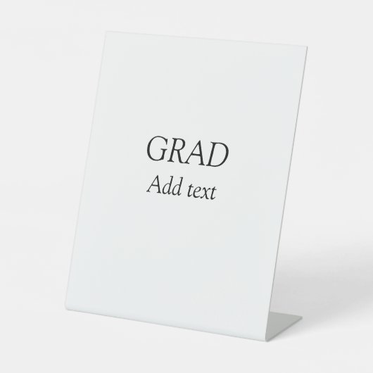 Grad schlicht minimaler Abschluss elegante moderne Sockelschild (Vorderseite)