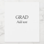 Grad schlicht minimaler Abschluss elegante moderne Weinetikett (Einzelnes Label)