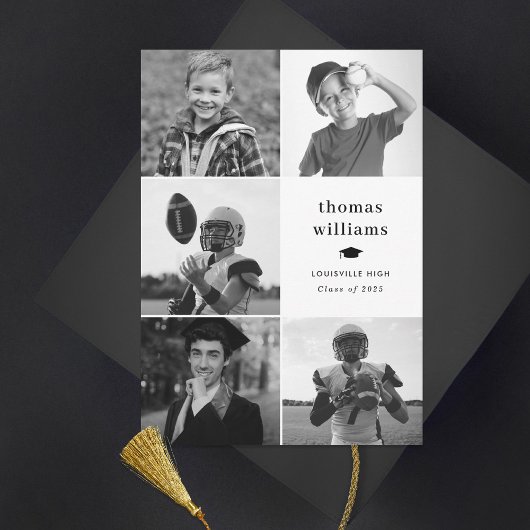 Grad Schwarz-Weiß-Foto Ankündigung