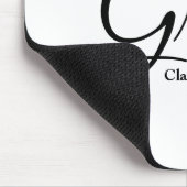 Grad-Schwarzskriptklasse Datum des eleganten Absch Mousepad (Ecke)