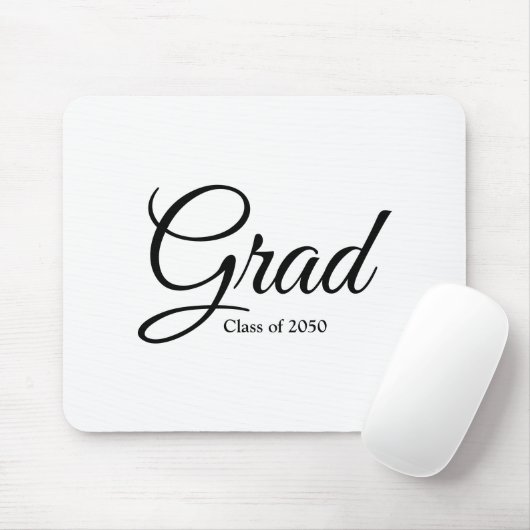 Grad-Schwarzskriptklasse Datum des eleganten Absch Mousepad (Mit Mouse)
