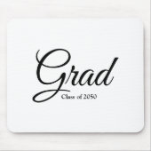 Grad-Schwarzskriptklasse Datum des eleganten Absch Mousepad (Vorne)