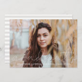 Grad-Script-Foto-Graduate-Ankündigung Card_ash Ankündigung (Vorne/Hinten)