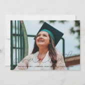 Grad Script Foto Graduate Ankündigung Card_Rauch (Vorderseite)