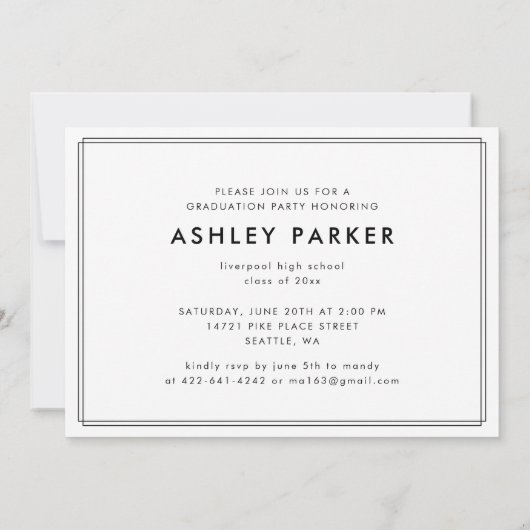 Grad Script Foto Graduate Ankündigung Card_Rauch (Rückseite)