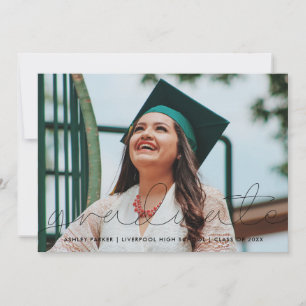 Grad Script Foto Graduate Ankündigung Karte_Rauch