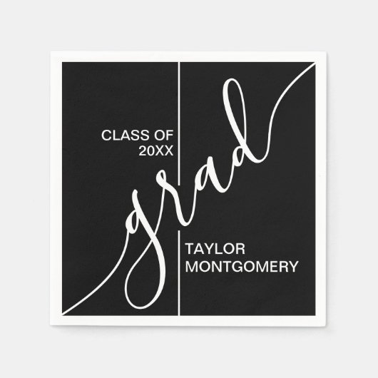 Grad-Script-Graduierungspartei Serviette (Vorderseite)