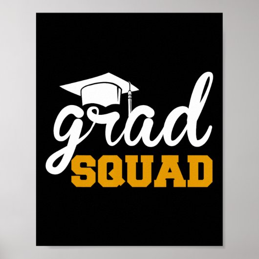 Grad Squad Funny Senior Cl von 2025 Abschluss Fami Poster (Vorne)