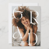 Grad-Stackter Letters Typografy Abschluss Einladung (Vorderseite)