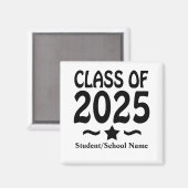 Grad Star-Klasse 2025 Abschluss Magnet (Vorderseite/Rückseite)