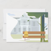 Grad-Studentin auf der Laptop-Computer-Graduations Einladung (Rückseite)