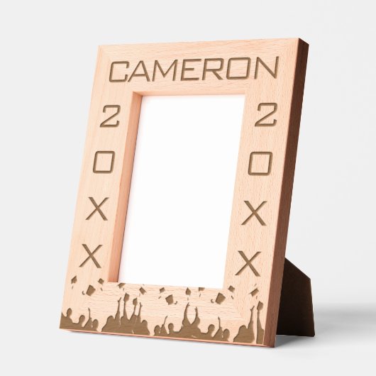 Grad Students Cap Toss Geätzte Rahmen (Links)