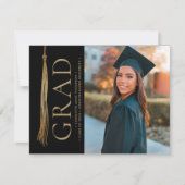 Grad Tassel University Graduate Custom Foto Ankündigung (Vorderseite)