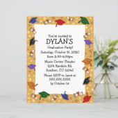 Grad-Thema Graduierung Partei Flyer Einladungen (Stehend Vorderseite)