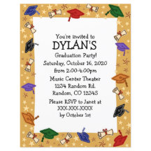 Grad-Thema Graduierung Partei Flyer Einladungen