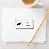 Grad-Tilt auf schwarzem Hintergrund Adressaufkleber (Insitu)