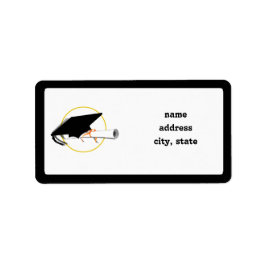 Grad-Tilt auf schwarzem Hintergrund Adressaufkleber