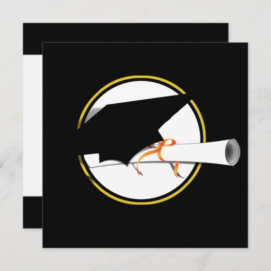 Grad-Tilt auf schwarzem Hintergrund Einladung (Vorne/Hinten)