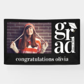 GRAD Trendy Foto Herzlichen Glückwunsch Abschluss Banner (Horizontal)