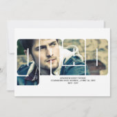 Grad Typografie 2 Foto Abschluss Ankündigung (Vorderseite)