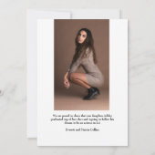 GRAD Typografie Custom Foto Abschluss Ankündigung (Rückseite)