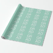 Grad Typografie modern Abschluss einfach minimal c Geschenkpapier (Ungerollt)