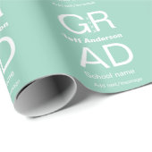 Grad Typografie modern Abschluss einfach minimal c Geschenkpapier (Rolleneckpunkt)