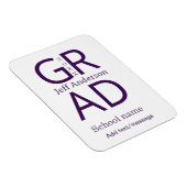 Grad Typografie modern Abschluss einfach minimal c Magnet (Rechte Seite)