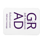 Grad Typografie modern Abschluss einfach minimal c Magnet (Horizontal)