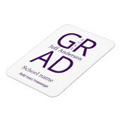 Grad Typografie modern Abschluss einfach minimal c Magnet (Linke Seite)