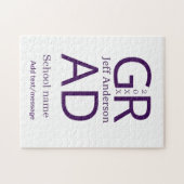 Grad Typografie modern Abschluss einfach minimal c Puzzle (Horizontal)
