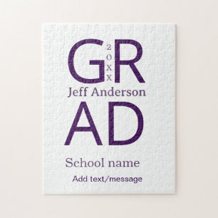 Grad Typografie modern Abschluss einfach minimal c Puzzle