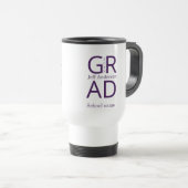 Grad Typografie modern Abschluss einfach minimal c Reisebecher (VorderseiteRechts)