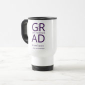 Grad Typografie modern Abschluss einfach minimal c Reisebecher (Vorderseite Links)