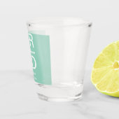 Grad Typografie modern Abschluss einfach minimal c Schnapsglas (Rechts)