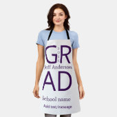 Grad Typografie modern Abschluss einfach minimal c Schürze (Getragen)