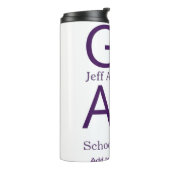 Grad Typografie modern Abschluss einfach minimal c Thermosbecher (Nach links gedreht)