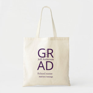 Grad Typografie modern Abschluss einfach minimal c Tragetasche